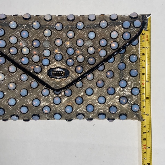 Clear clutch with blue bubbles - Picture 8 of 8